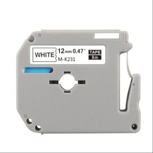 Compatible Brother M-K231BZ Tape 12mm Black On White (NOT TZE231)