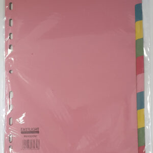 A4 Manilla Subject Dividers Pastel Colours (10 Part)