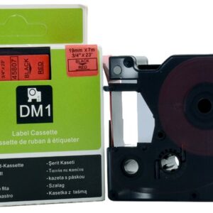 Compatible Dymo 19mm Black on Red Tape