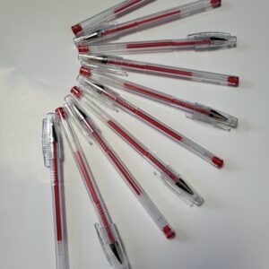 Gel Pen Red (10 Pack)