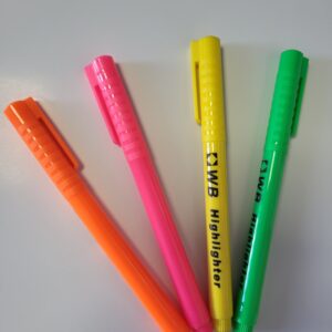 Highlighter Pen Assorted Wallet (4 Pack)