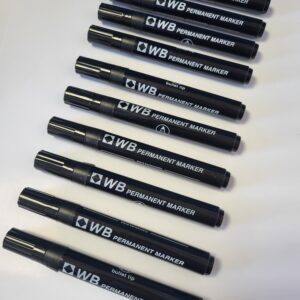 Permanent Marker Bullet Tip Black (10 Pack)