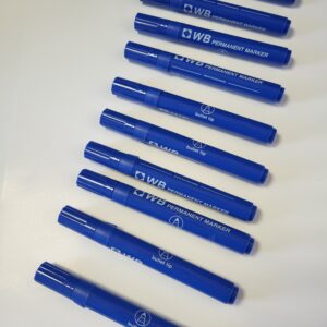 Permanent Marker Bullet Tip Blue (10 Pack)