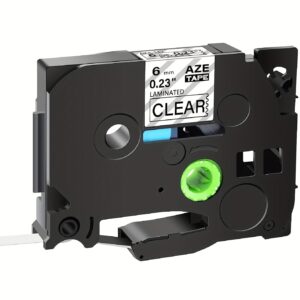 Compatible Brother TZ-111/TZe-111 6mm Black on Clear Tape
