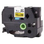 Compatible Brother TZ-611 / TZe-611 6mm Black On Yellow